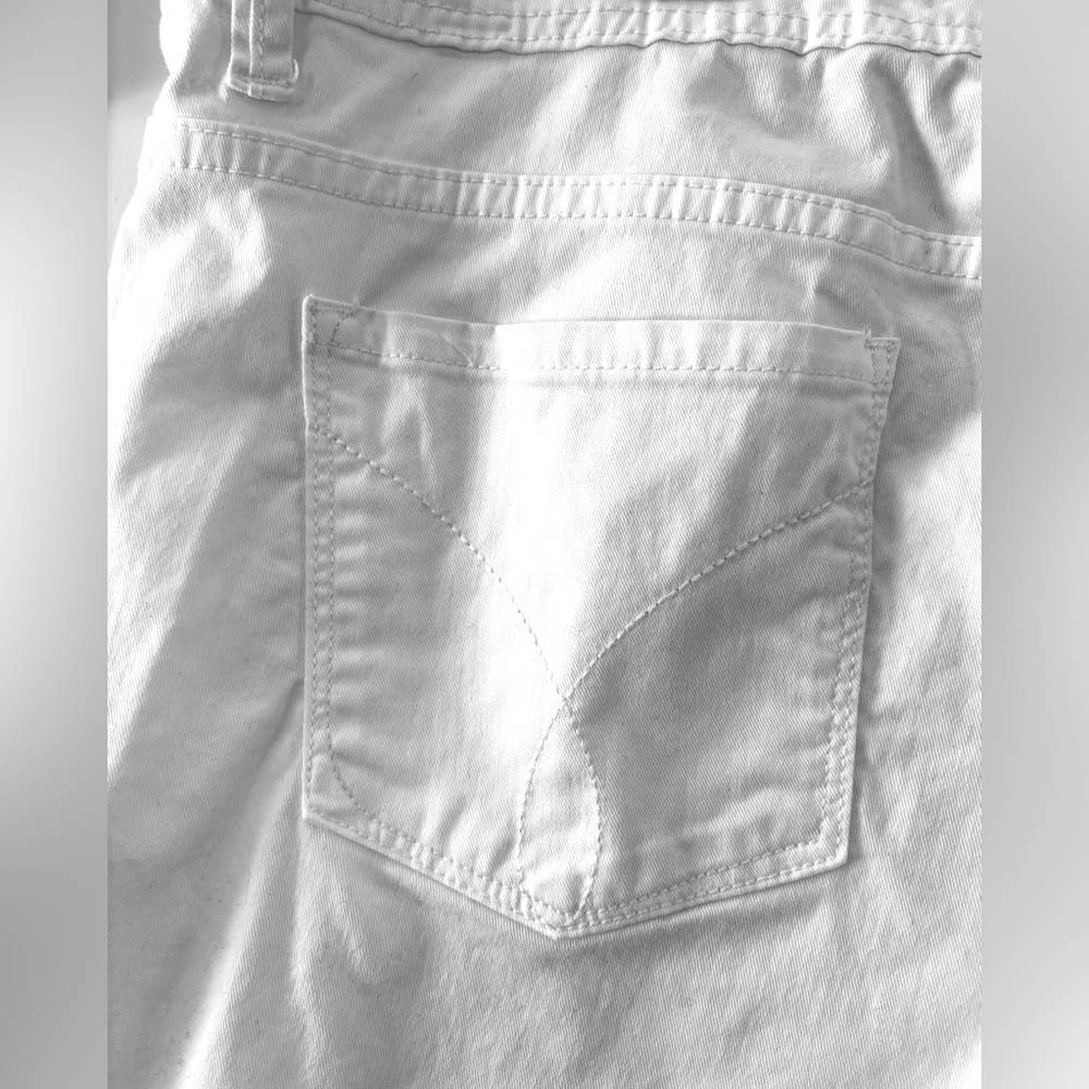 Calvin Klein Jeans Crop Capri skinny lightweight white 14 pockets casual cotton - Picture 5 of 5